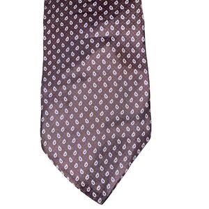Ives St.‎ Laurent Silk Tie Paisley Brown Taupe 55"x 4"